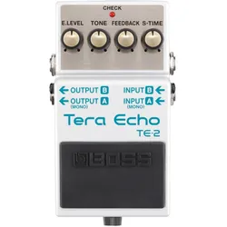 BOSS (Electronics) TE-2 Tera Echo Delay Pedal Effektgerät (Bass, E-Gitarre, Gitarre), Effektpedal, Weiss