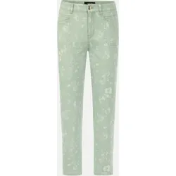 Jeans ROHA mit Flower Print Grün 38