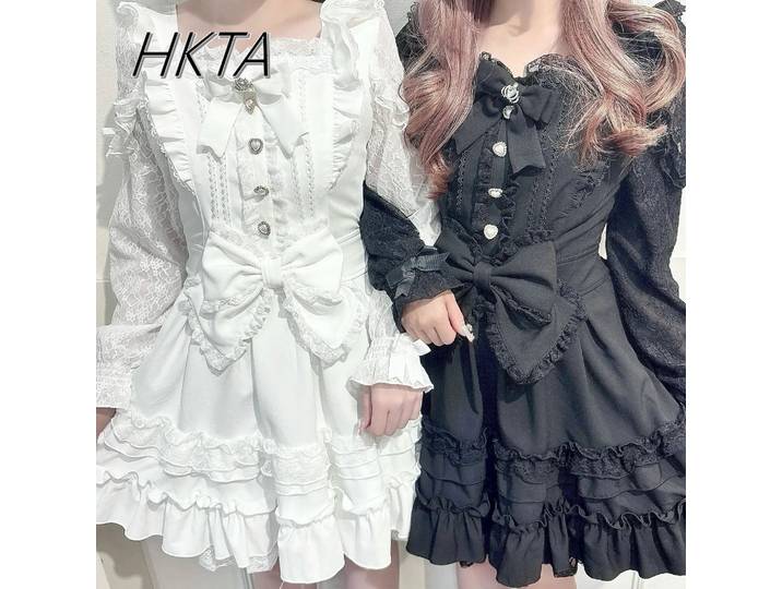 Robes japonaises Liz pour femmes, nouvelle collection d'automne, douce et mignonne, Mini série de bourgeons, Production de masse, ange, petite robe de gâteau, robe Lolita avec nœud