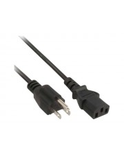 InLine Stromkabel NEMA 5-15 S bis IEC 60320 C13 5 m Schwarz Japan (16655J)