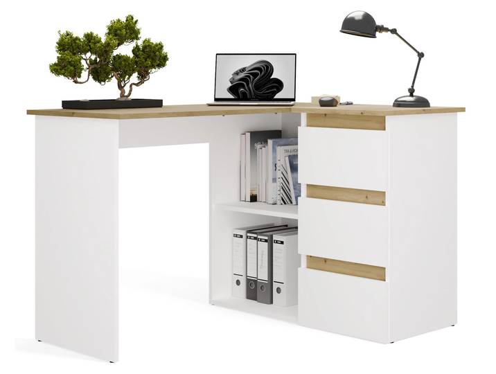 Bureau Nicea droit Artisan blanc