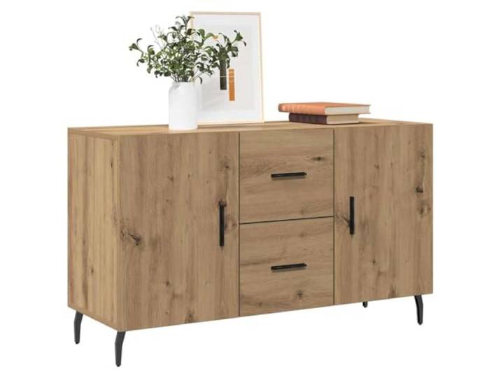 KTHLBRH Anrichte Eiche Handwerk 100 x 36 x 60 cm Praktische Türen, großer Stauraum, robuste Ablagefläche, stabile Spanplatte