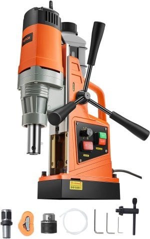 VEVOR Magnetische Boormachine, 1550 W, 50 mm Boordiameter, 500 RPM, 10 Snelheden, Oranje