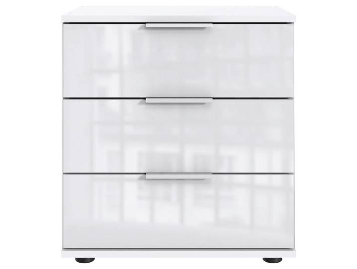 Boxxx Nachttisch, Weiss, Kunststoff, 3 Schublade(n) Schubladen, 52x58x38 cm, Made in Germany, Schlafzimmer, Nachttische