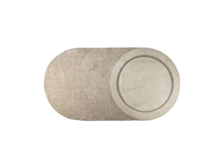 Tapis 160x300 cm en laine beige Spark