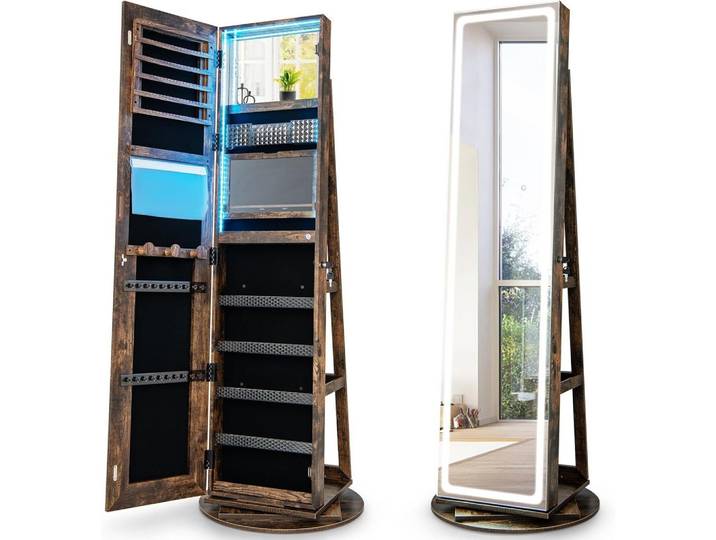 SCHMUCKSCHRANK 160cm Kaffee