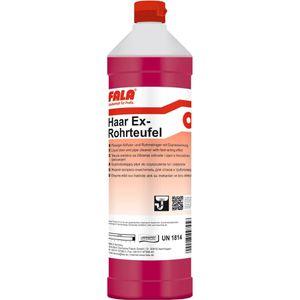 FALA Rohrreiniger Haar Ex-Rohrteufel, flüssig, für Küche und Bad, Wirkzeit 30 min, Flasche 1 Liter
