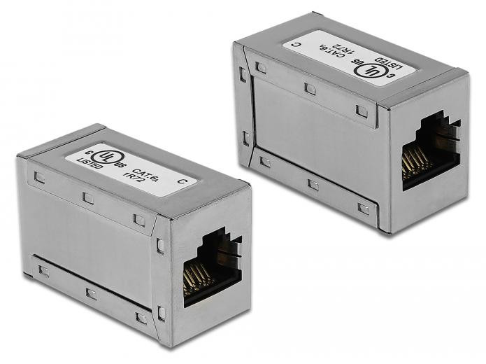 Delock 86165 RJ45 Adapter Cat6a Bu/Bu