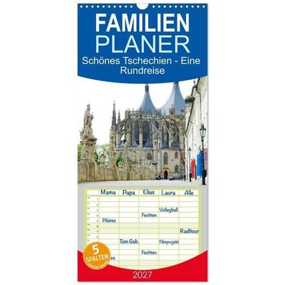 Familienplaner 2027 - Schönes Tschechien - Eine Rundreise mit 5 Spalten (Wandkalender, 21 x 45 cm) CALVENDO
