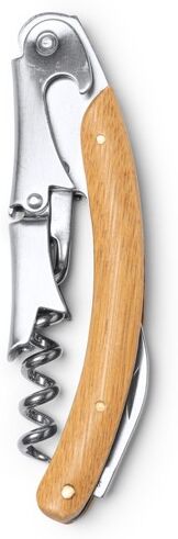 Tire-bouchon personnalisé en acier inoxydable et bambou Rical beige TAILLE UNIQUE ADULTE