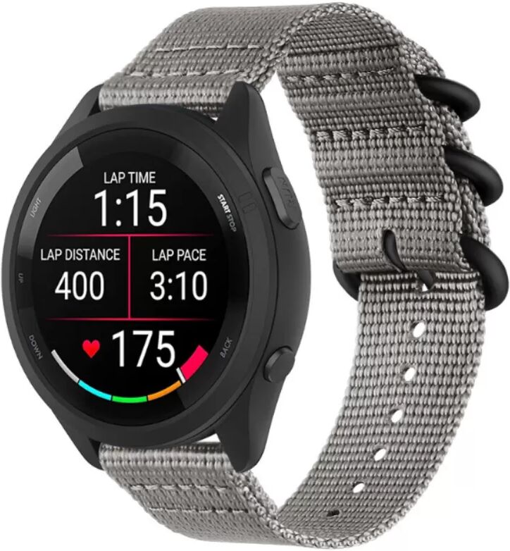 INF Nylon-Uhrenarmband für Garmin Forerunner 965/955/945/935/255/265 Grau 22 mm