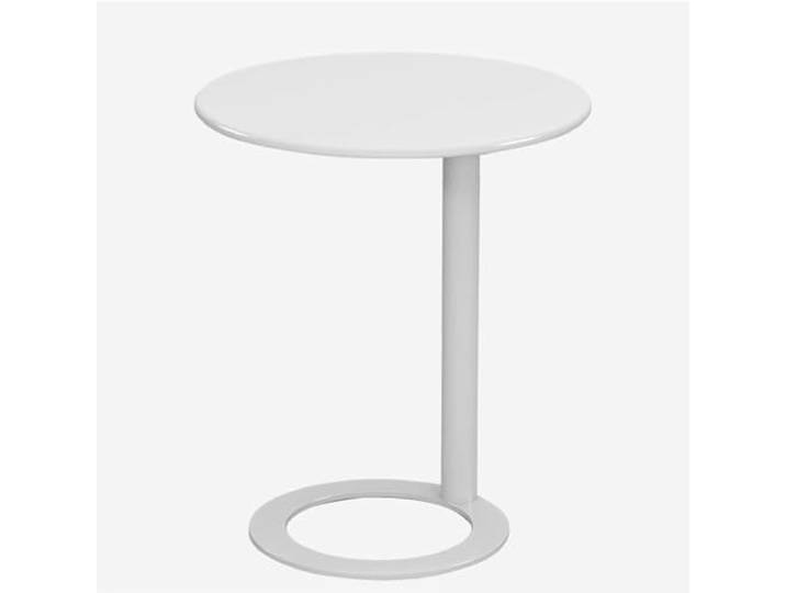 HGYNBCP C-förmiger Beistelltisch – moderner Couchtisch aus Metall for das Wohnzimmer(White,60x74cm/24x29in)