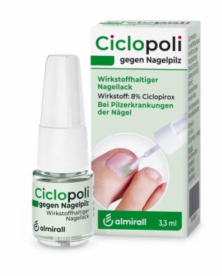 ALMIRALL HERMAL GmbH CICLOPOLI gegen Nagelpilz wirkstoffhalt.Nagellack 3.3 ml 08907113