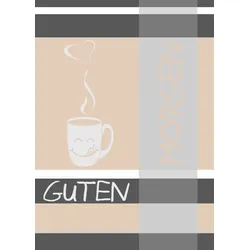 Geschirrtuch GUTEN MORGEN (BL 50x70 cm) - grau - BL 50x70 cm