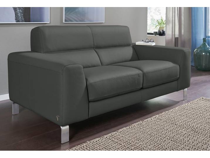 2-Sitzer Sofa, Leder BULL & SORRENTO, Grau, 172×94×81 cm, Modern, Calia Italia