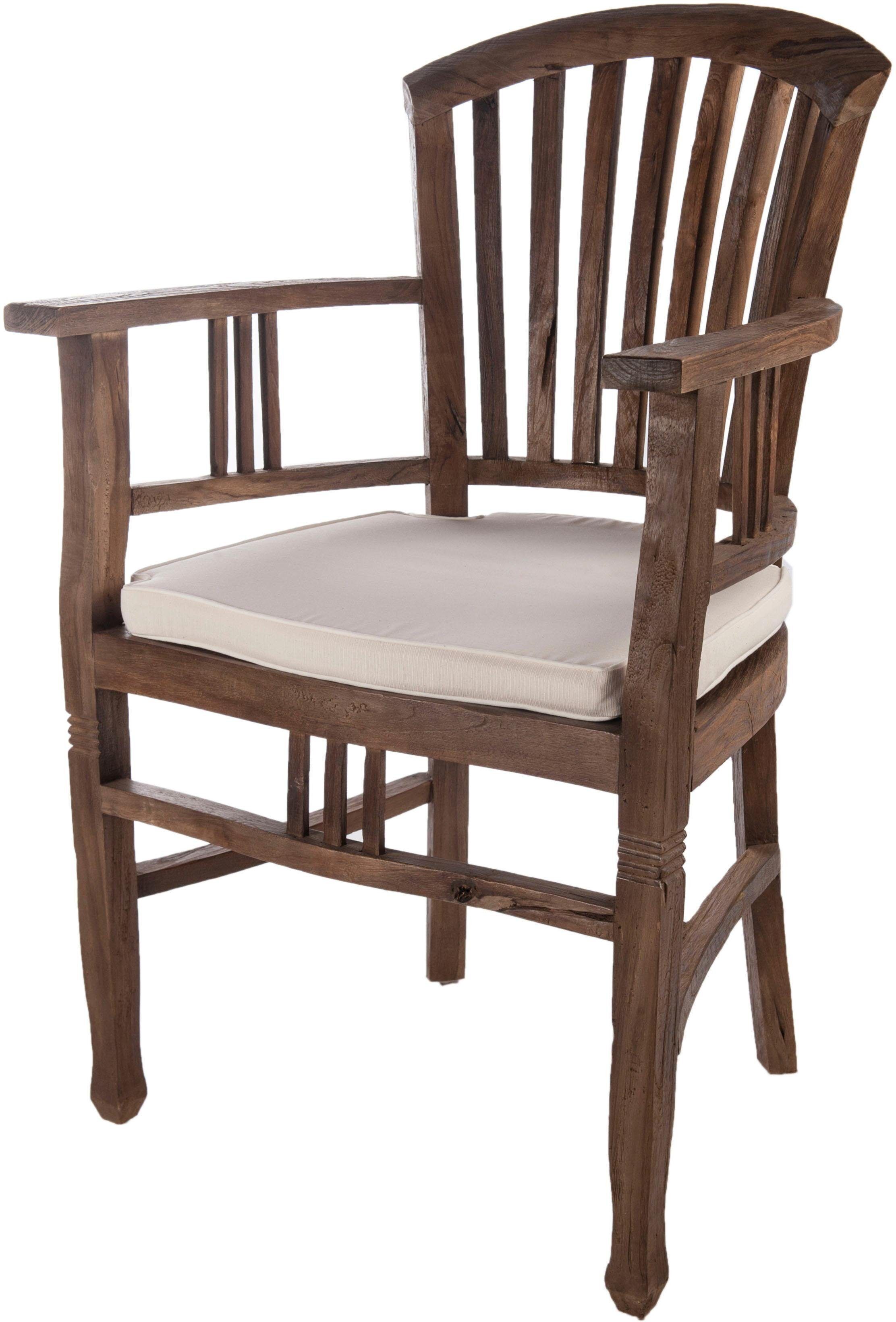 Sitzkissen SIT "Prag Stuhlkissen mit abnehmbarem Bezug & rutschfestem Sitz", beige (beige, unifarben), B:53cm H:4cm L:47cm, Mischgewebe, Dekokissen_Sitzkissen_Kissenhüllen, Sitzkissen, Praktische Gestell-Aussparung für sicheren Halt beige, unifarben B/L: 