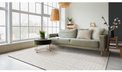 Exquisite Rugs Alpine Handmade Handloomed New Zealand Wool Light Beige/Ivory Area Rug