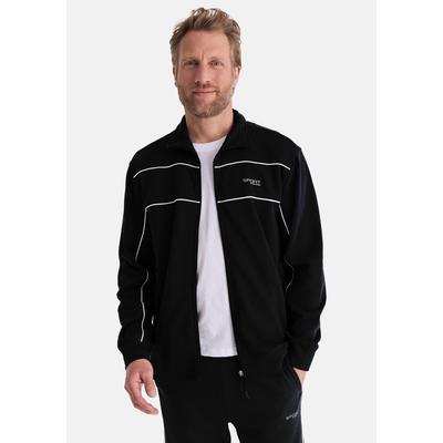 Sweatjacke STOOKER MEN "SIDNEY Sweatjacke Sportjacke", Herren, Gr. M, schwarz, Sweatware, 60% Baumwolle, 40% Polyester, regular fit, ohne Ausschnitt, Sweatjacken Sweatjacke, Sportjacke Stehkragen Regular Fit für Herren