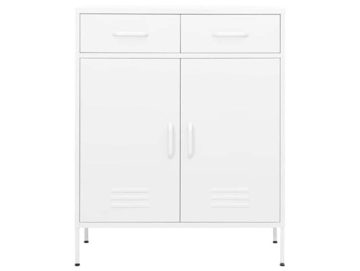 RJPLMFV Aufbewahrungsschrank aus Stahl, Weiß, 80 x 35 x 101,5 cm, mit Robuster Stahl, mehrere Regale, ausziehbare Schubladen, einfache Pflege, täglicher Gebrauch, ordentlicher Innenraum