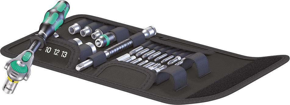 WERA Steckschlüssel-Satz 1/4" Kraftform Kompakt Zyklop Speed in Textil-Box