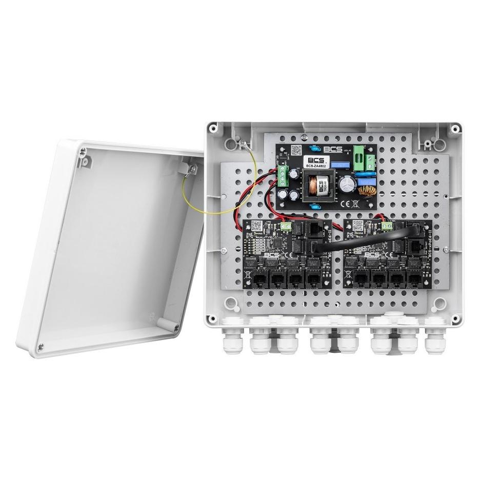 BCS BCS-IP8/Z/E-S Externes PoE-Netzteilset für IP-Kameras (9 Ports) (BCS-IP8/Z/E-S)