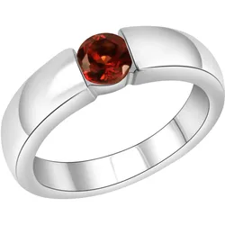 Jamelli Ring Silber 925 rhodiniert mit echtem Granat