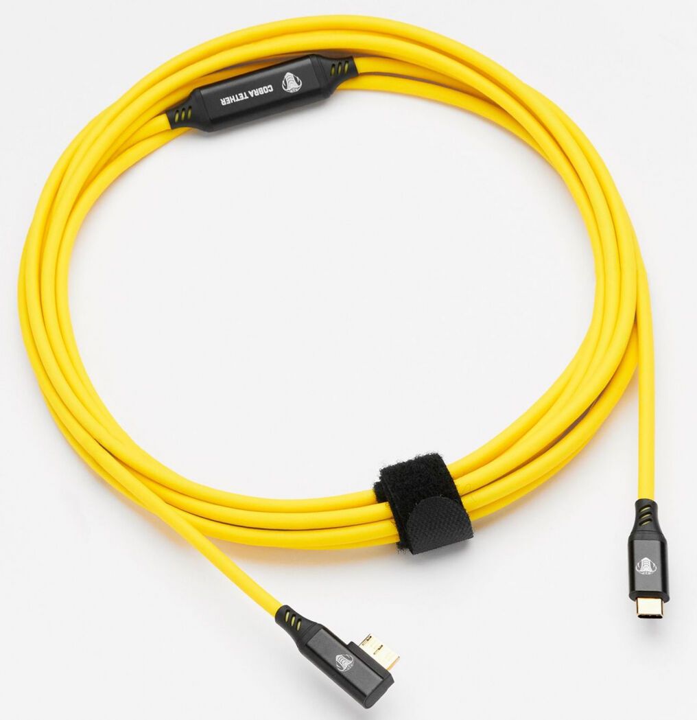 Cobra Tether CobraTether USB-C vers USB-C 90° 10m jaune
