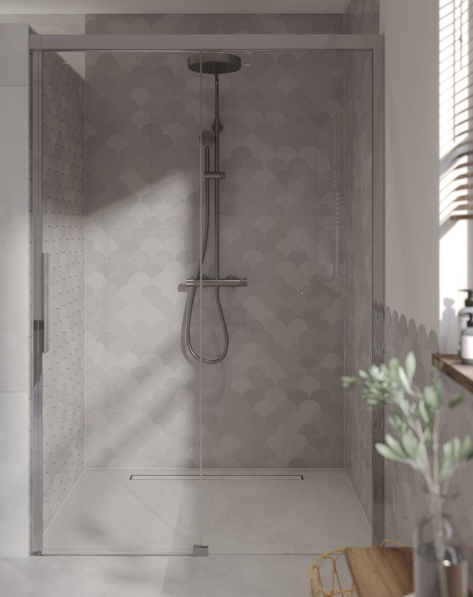 Ben IMotion Duschtür Schiebetür nach rechts mit Anti-Kalk 140x206cm Dusche