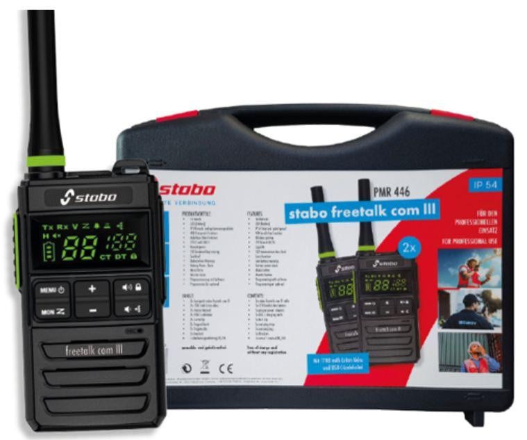 Stabo Freetalk Com III Walkie Talkie voor volwassenen, 16 kanalen, B/D/H: 330 x 275 x 82 mm