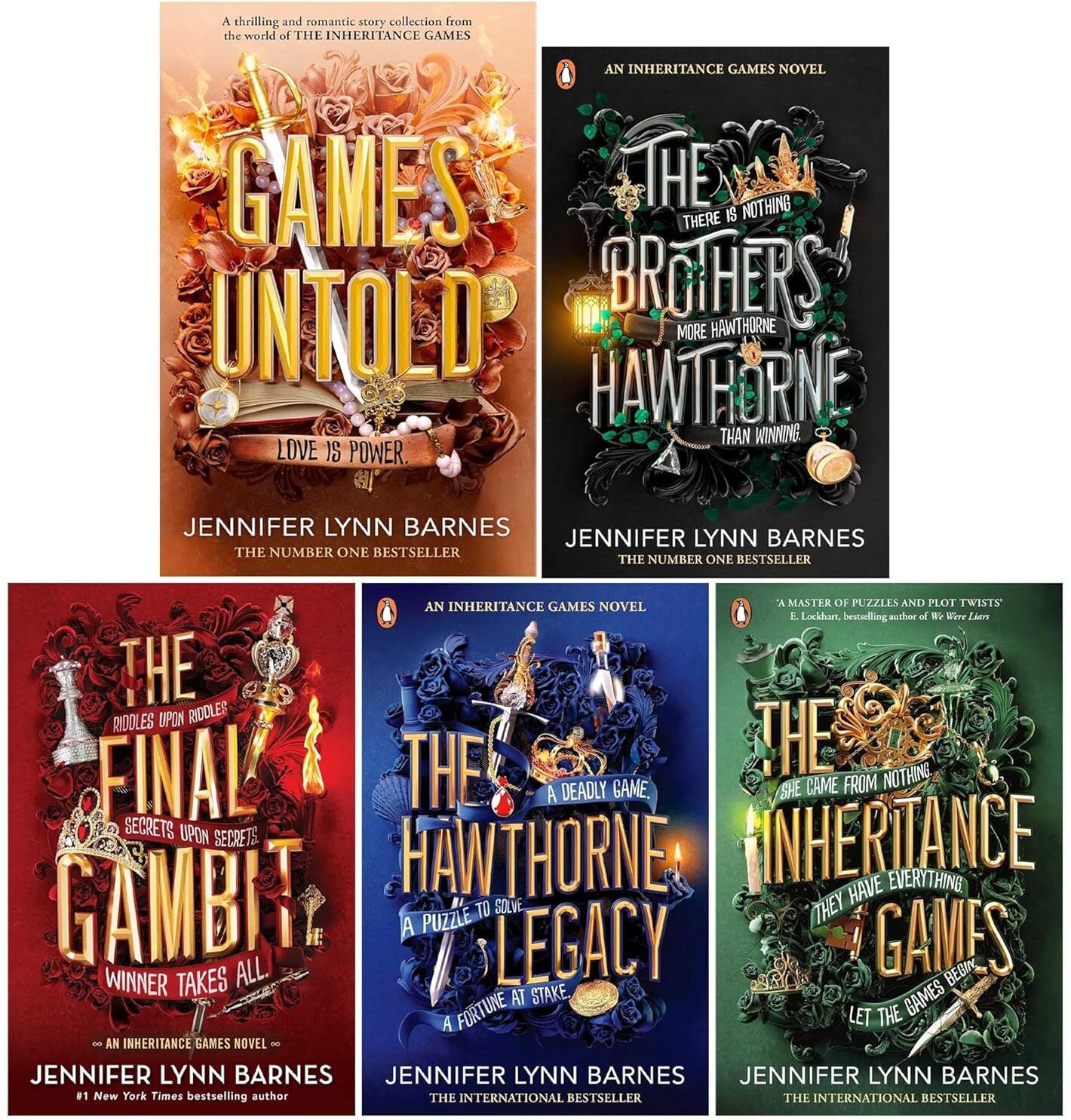 Penguin (Penguin Random House Children's UK) The Inheritance Games Series by Jennifer Lynn Barnes - 5 Book Collection Set - YA Mystery Thriller - Paperback & Hardback - Ages 12+