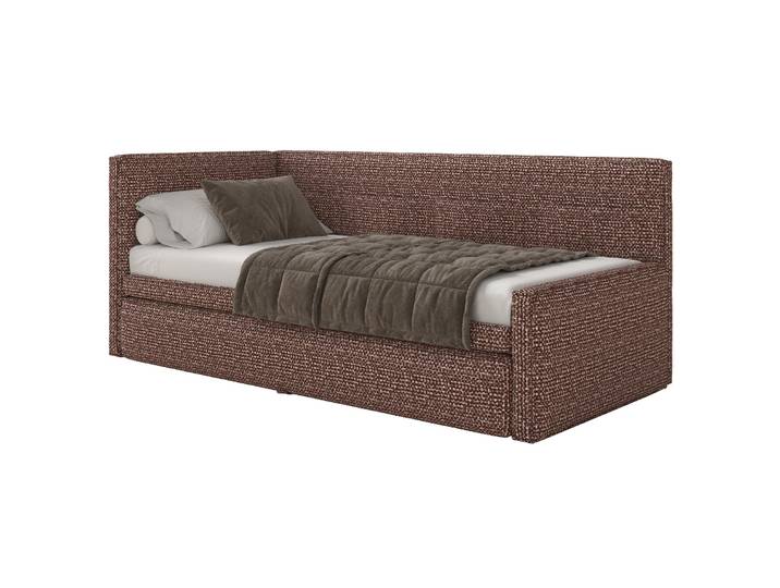 Jugendbett 90x200 cm Nesmi, links ausziehbar, mit Matratzen,