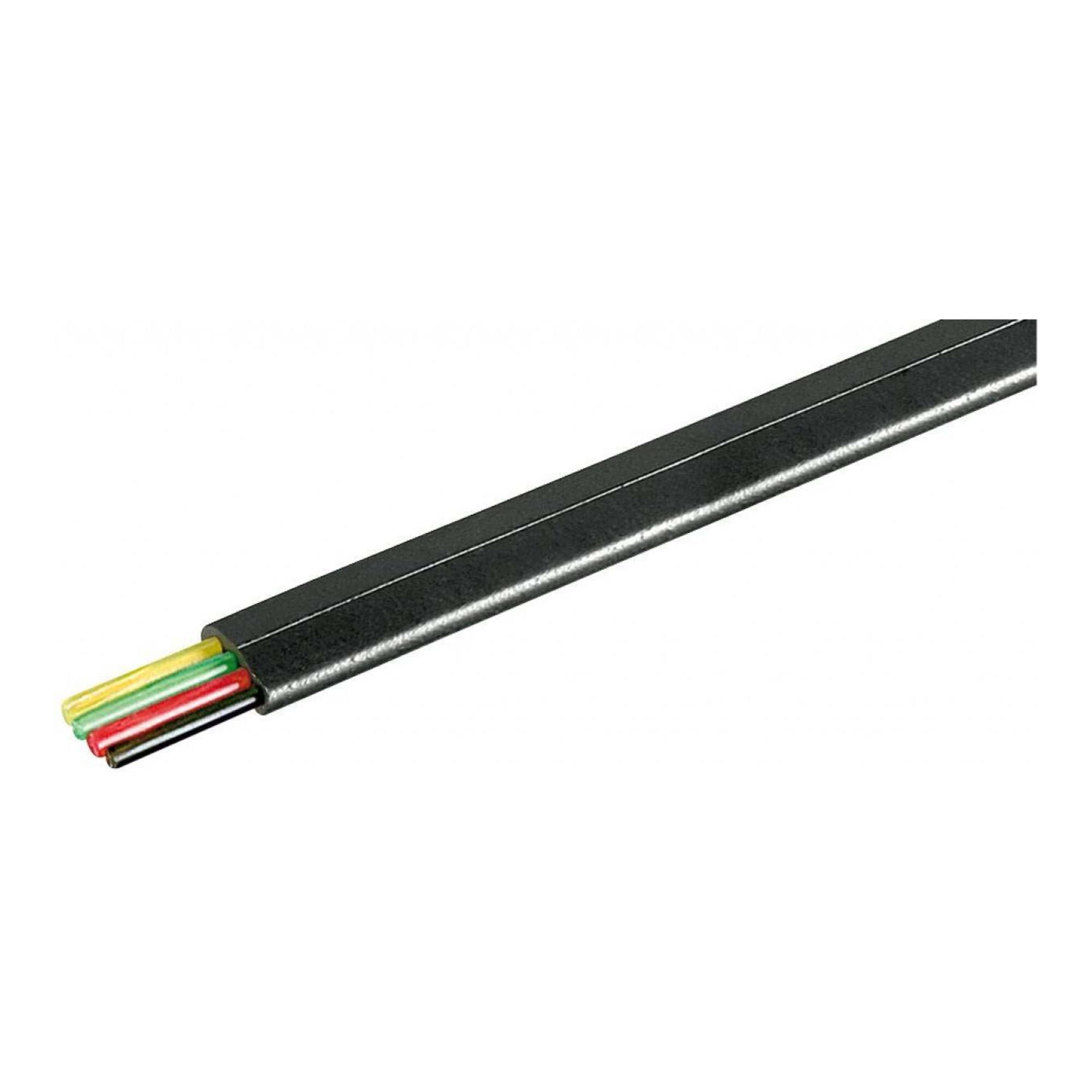 Goobay Telefonflachkabel 100 m R. sw,4adrig 50253)