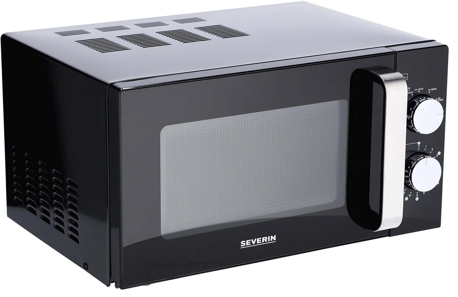 SEVERIN MW 7761 Mikrowelle 800 W schwarz, edelstahl 7761-000