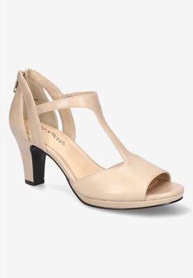 Women's Flash Sandal by Easy Street in Nude Pearl (Size 11 M)