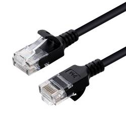 MicroConnect V-UTP615S-SLIM RJ45 Patchkabel 15 m Schwarz 1 St.
