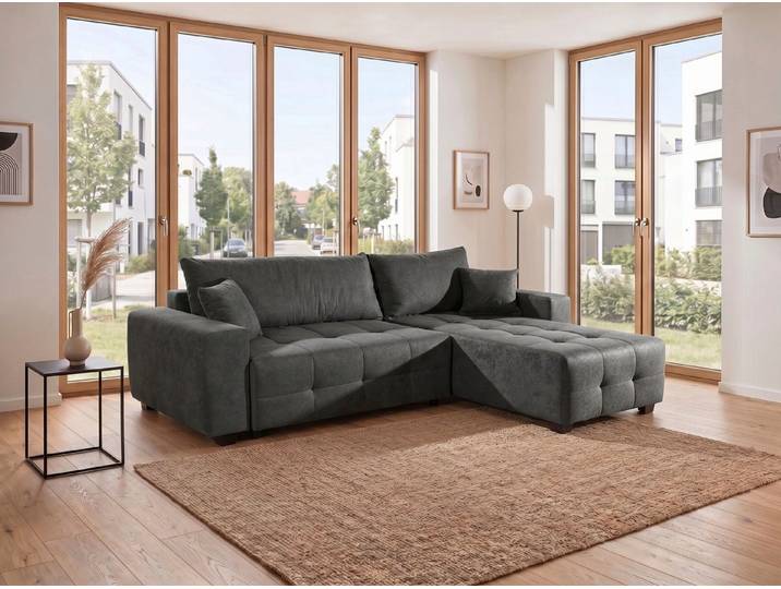 OTTO home Polsterecke Bella Couch L-Form, B: 234 cm, Zierkissen inklusive, optional Schlaffunktion & Bettkasten, Wohnkomfort