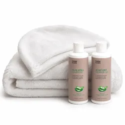 basler Aloe Vera Hair & Body Set (Shampoo 200ml + Shower Gel 200ml + Duschtuch + Haarturban)