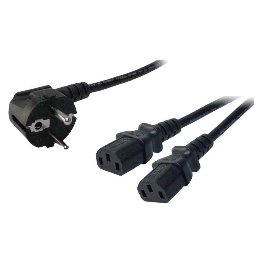 LogiLink Y-Stromkabel, 1 x Schuko (1.50 m) (CP101)