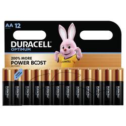 Duracell Optimum Mignon (AA)-Batterie Alkali-Mangan 1.5 V 12 St. 149451