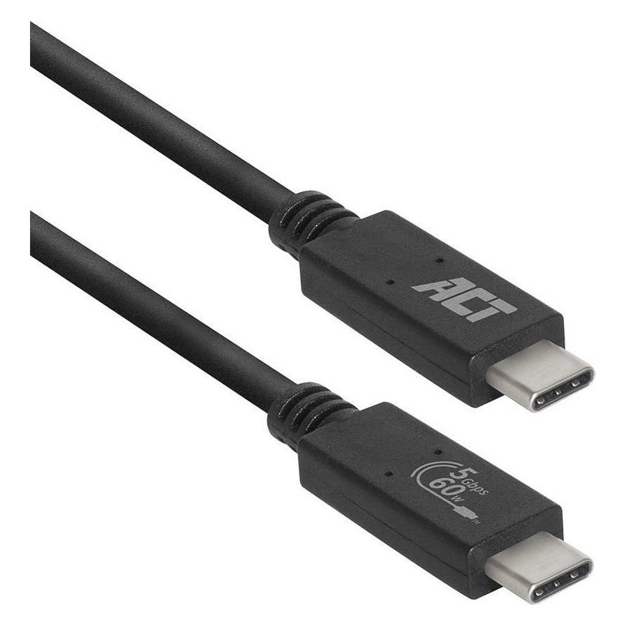ACT USB 3.2 Gen1 connection cable C male - C male 2 meters (2 m, USB 3.2 Gen 1, 60 W) (AC7402)