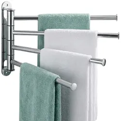 Relaxdays Wand-Handtuchhalter Edelstahl Silber