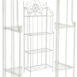 CLP Pflanzenregal Flora Metall HBT: 175x66x32 cm antik weiß