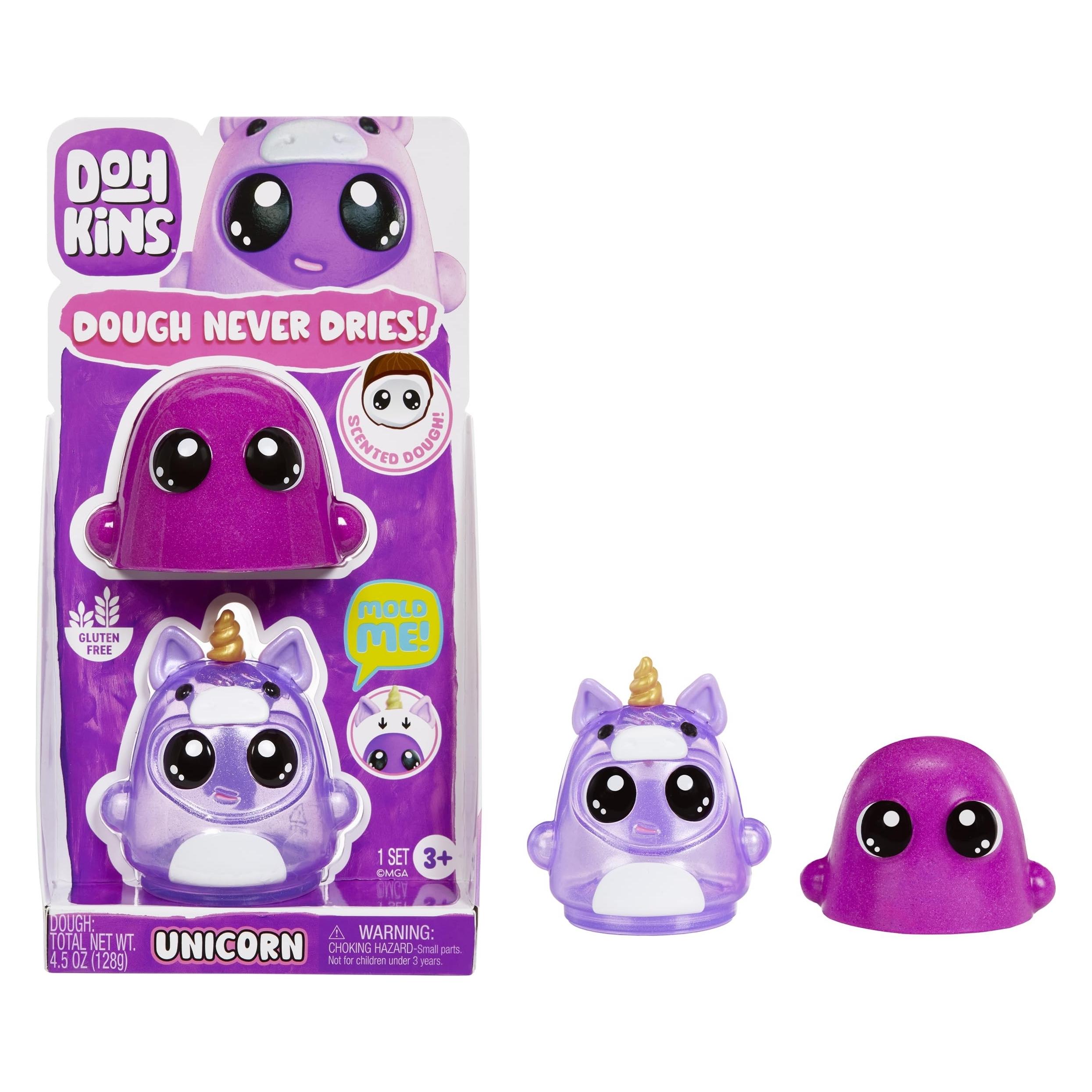 MGA Entertainment DohKins Unicorn in Tray Modellierton 120 g Mehrfarbig 1 Stück(e) (122883-EUC)