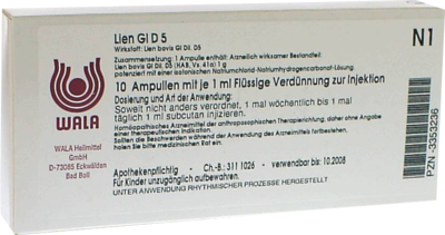 WALA Heilmittel GmbH LIEN GL D 5 Ampullen 10X1 ml 03353236