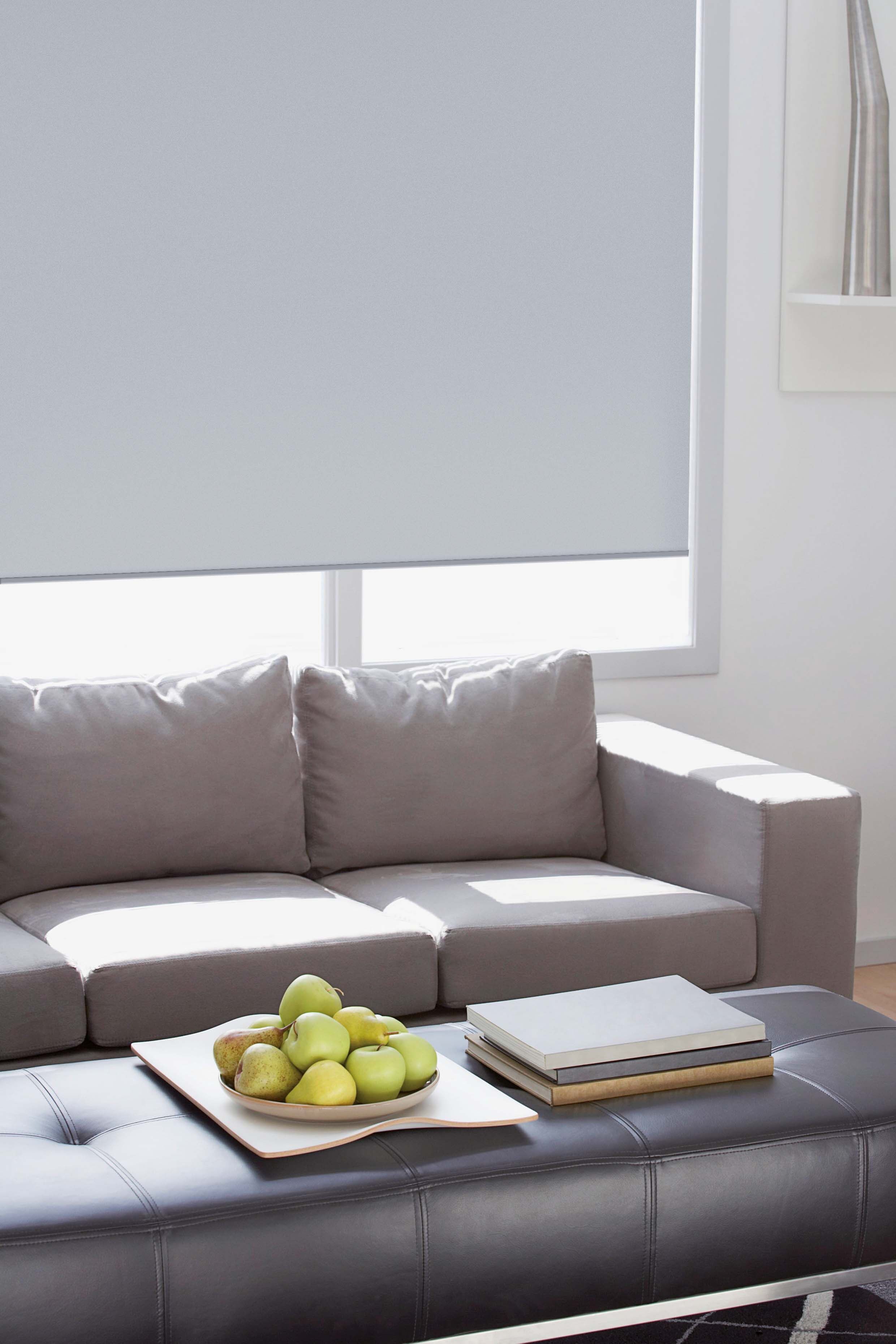Seitenzugrollo SUNLINES "Eco-Line Upcycling", grau, B:102cm H:220cm, Kunststoff, Metall, Polyester, Rollos, Seitenzugrollo grau 220cm, stufenlos positionierbar, 102cm