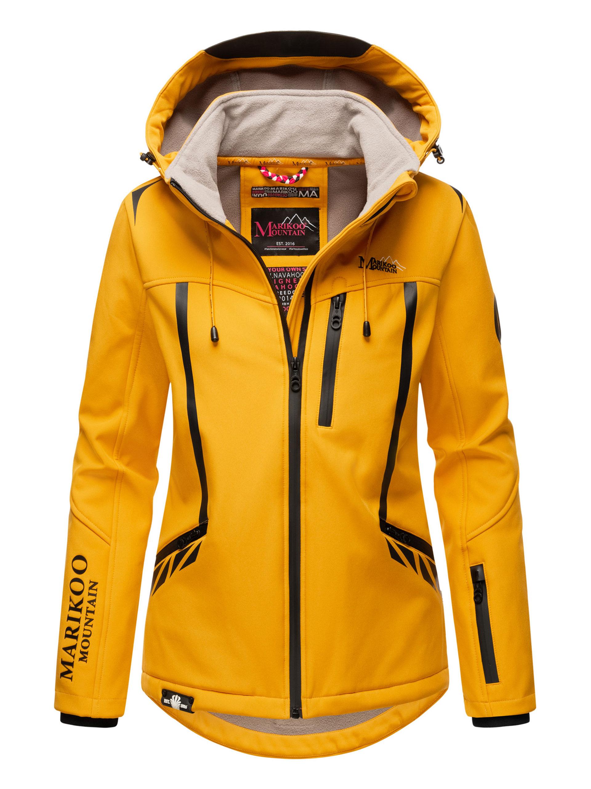 Marikoo Damen Softshelljacke – Mount-Cho-Oyu mit abnehmbarer Kapuze