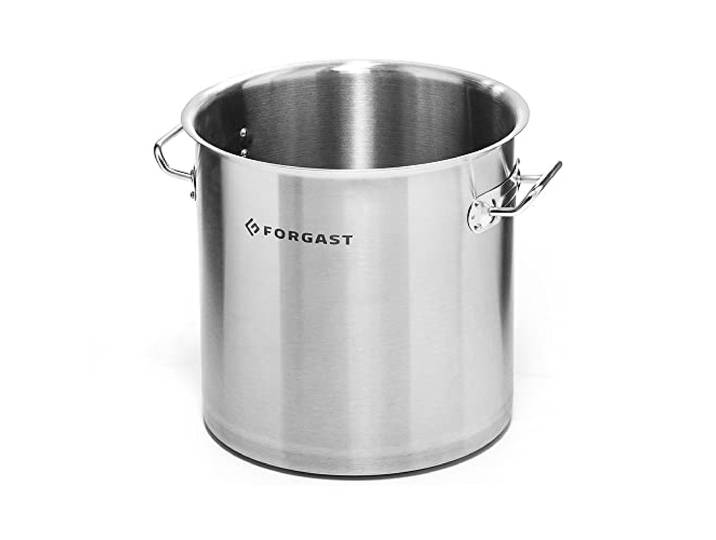 FORGAST Edelstahl Kochtopf Groß 33L Induktion Suppentopf 35cm XXL Gastro Großraumtopf für alle Herdarten, Spülmaschinengeeignet, Mehrschichtboden 5mm, Wandstärke 1mm, Gastronomie Topf