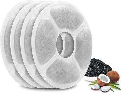 Inspired Finds OYES Cat Water Fountain Filters Replacement Pack   Multi Filtration Activated Carbon Fountain Filters 4 Pack