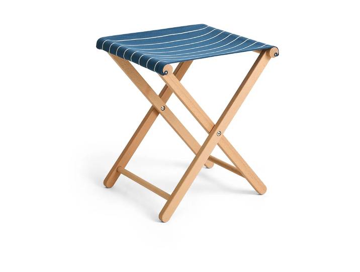 HAY Tabouret pliable Outdoor Market Blue-beige