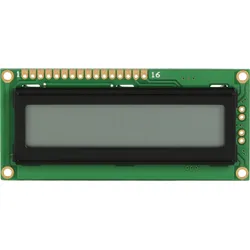 LCD-PM 1X16-6 C - LCD-Modul, 1x16, H:6,0mm, sw/gr